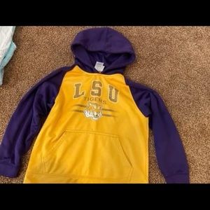 LSU Youth size 8 sweatshirt hoodie